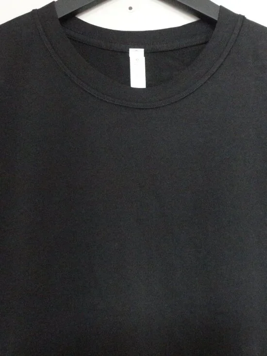 NWT LULULEMON BLK Black Clock Out SS Cotton Terry Fabric Top Shirt Men's Small - Picture 2 of 6
